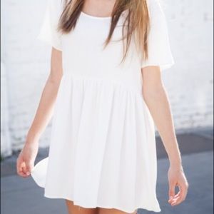 Brandy Melville white babydoll dress